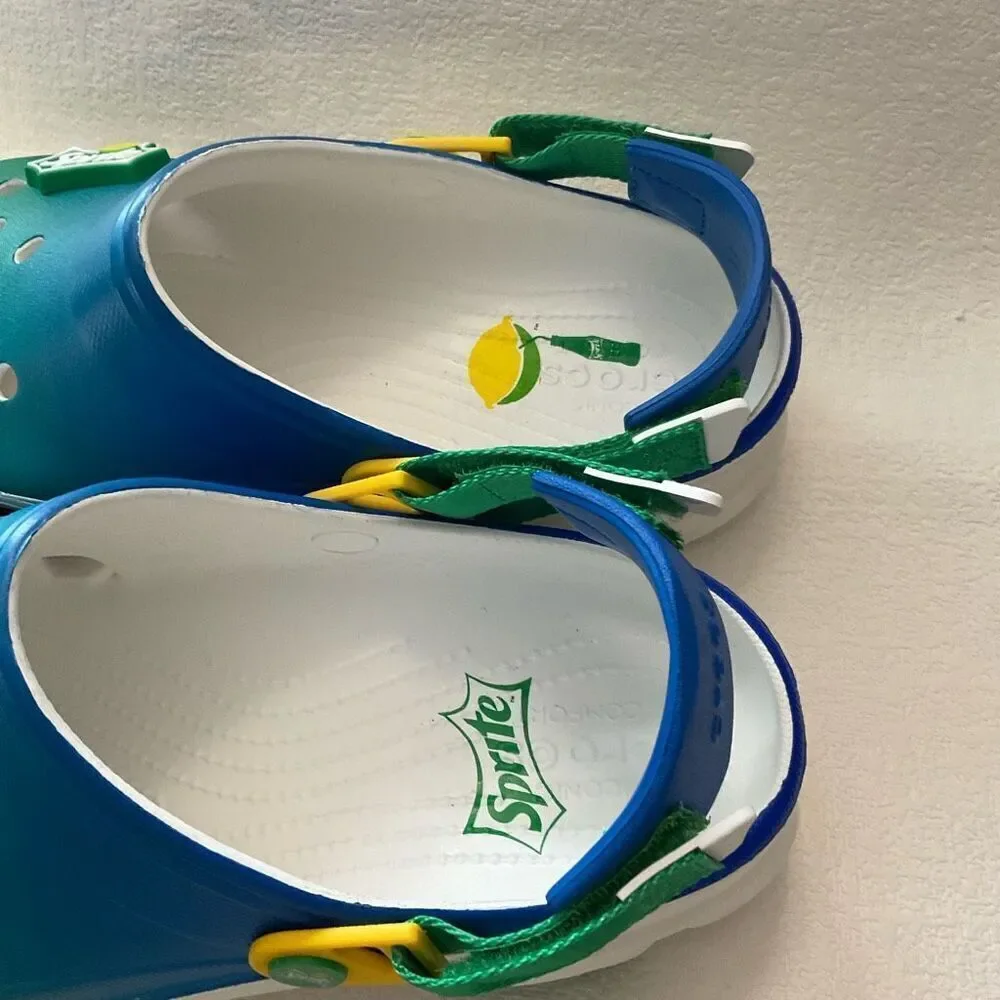 Crocs‎ Sprite Coca-Cola All Terrain Clogs Sandals Men's Size 11 Green  New